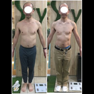 【ビフォーアフター】お腹周りが見事にへこみボディメイク成功！