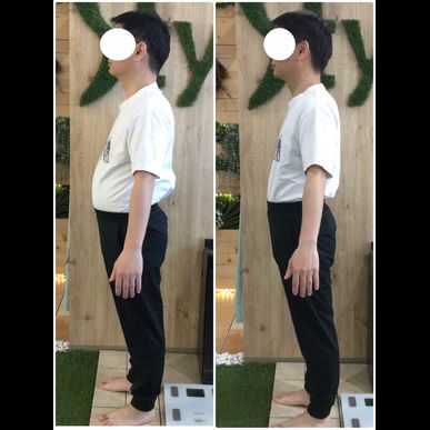 ３ヶ月で体重8.6kg減！ビフォーアフターをご覧ください。