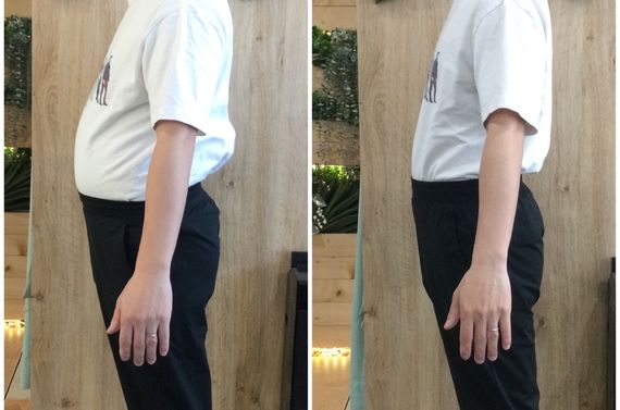 ３ヶ月で体重8.6kg減！ビフォーアフターをご覧ください。